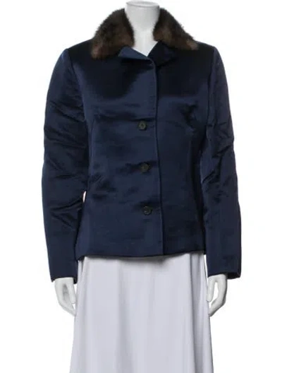 Pre-owned Bill Blass Vintage 1980's Jacket In Blue