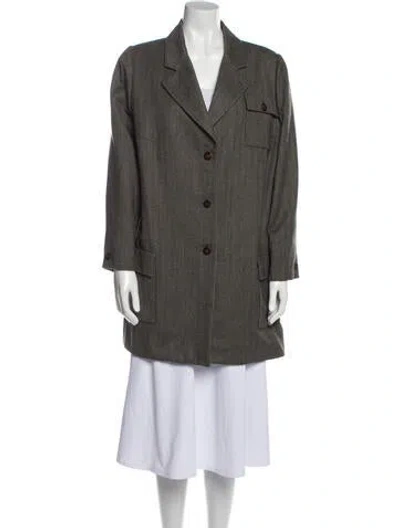 Pre-owned Bill Blass Vintage 1980's Peacoat In Neutral