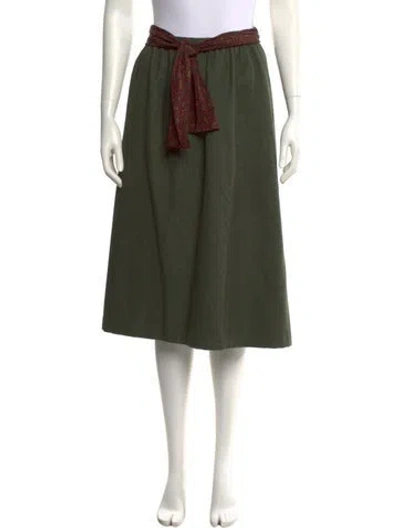 Pre-owned Bill Blass Vintage 1980's Skirt In Green