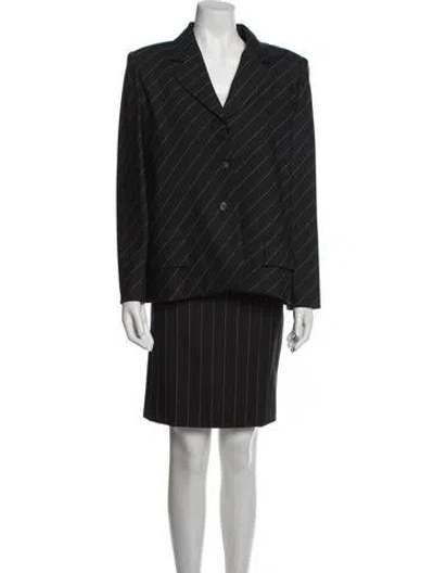 Pre-owned Bill Blass Vintage 1980's Skirt Suit In Black