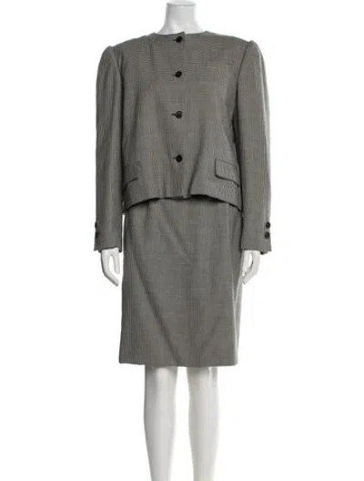 Pre-owned Bill Blass Vintage 1980's Skirt Suit In Black
