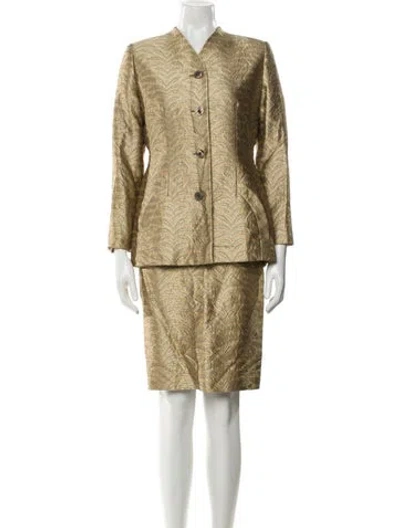 Pre-owned Bill Blass Vintage 1980's Skirt Suit In Multi