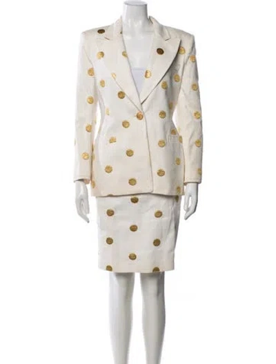 Pre-owned Bill Blass Vintage 1980's Skirt Suit In Multi