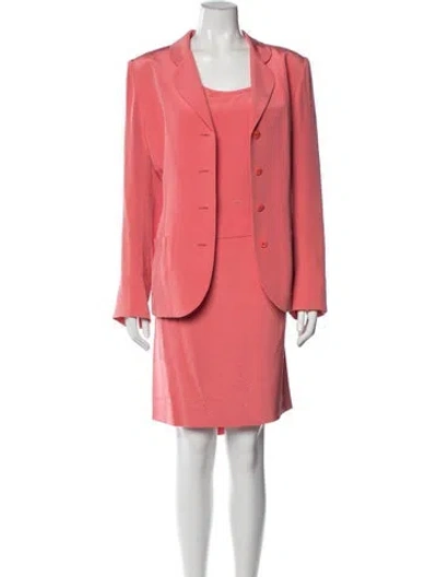 Pre-owned Bill Blass Vintage 1980's Skirt Suit In Pink
