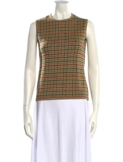 Pre-owned Bill Blass Vintage 1980's Top In Gold