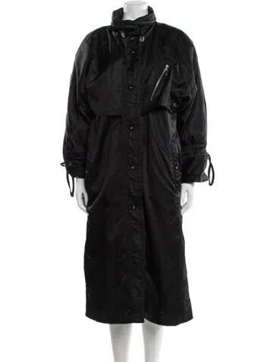 Pre-owned Bill Blass Vintage 1980's Trench Coat In Black