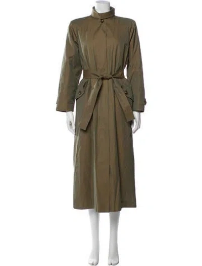 Pre-owned Bill Blass Vintage 1980's Trench Coat In Green