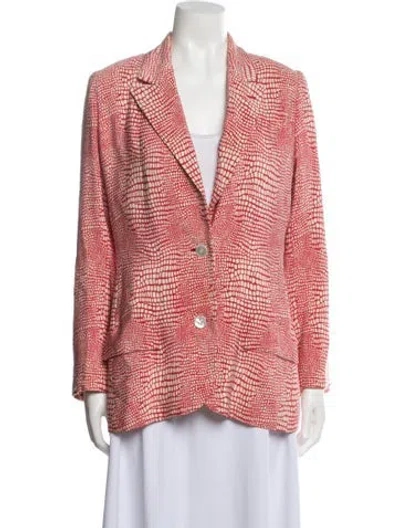 Pre-owned Bill Blass Vintage 1990's Blazer In Red