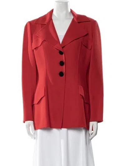 Pre-owned Bill Blass Vintage 1990's Blazer In Red