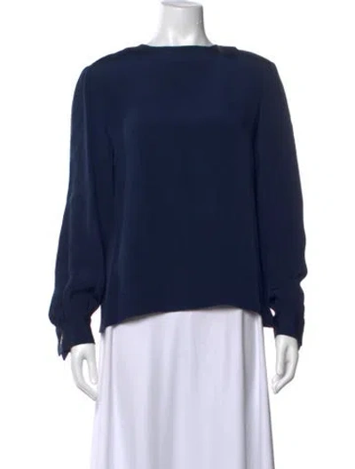 Pre-owned Bill Blass Vintage 1990's Blouse In Blue