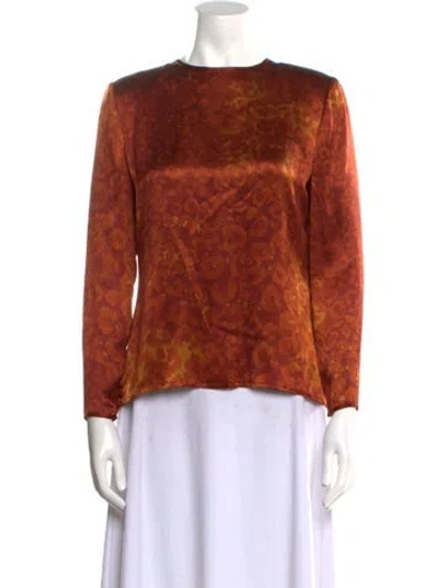 Pre-owned Bill Blass Vintage 1990's Blouse In Orange