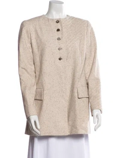 Pre-owned Bill Blass Vintage 1990's Coat In Neutral