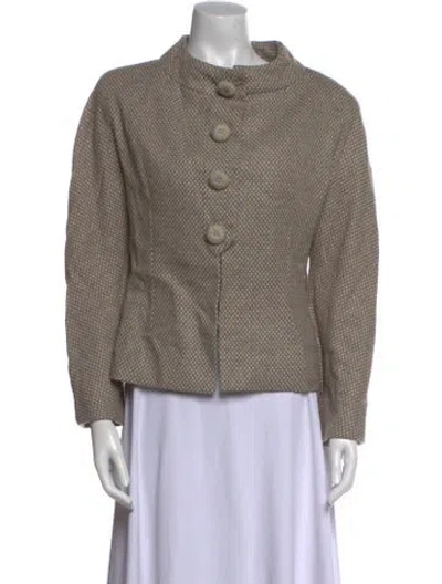 Pre-owned Bill Blass Vintage 1990's Jacket In Neutral