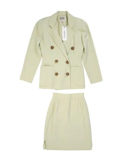 Pre-owned Bill Blass Vintage 1990's Skirt Set In Yellow