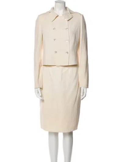 Pre-owned Bill Blass Vintage 1990's Skirt Suit In Neutral