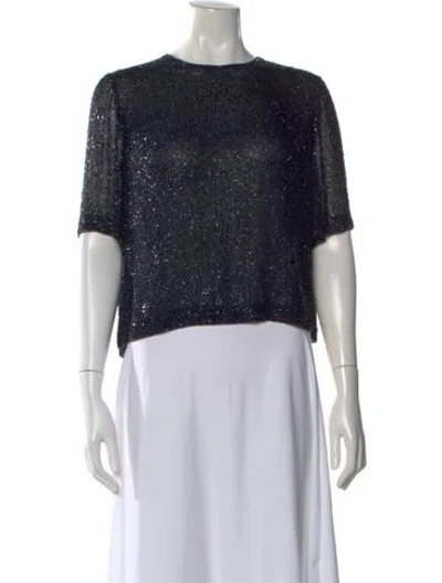 Pre-owned Bill Blass Vintage 1990's Top In Blue