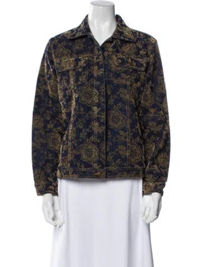 Pre-owned Bill Blass Vintage 2000's Denim Jacket In Blue