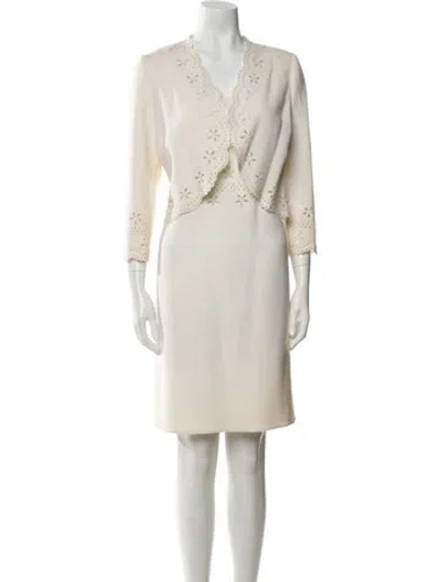 Pre-owned Bill Blass Vintage 2000's Dress Set In Neutral