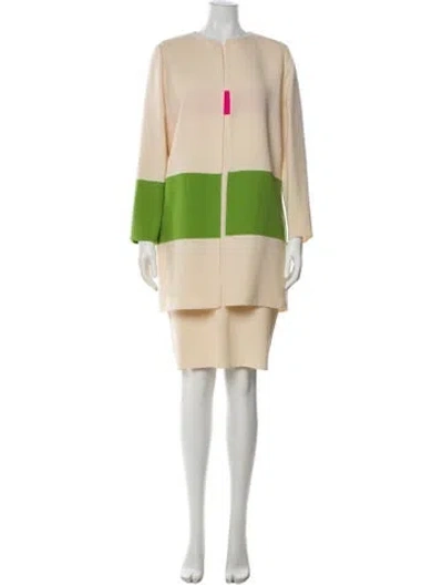 Pre-owned Bill Blass Vintage 2000 Dress Set In Neutral