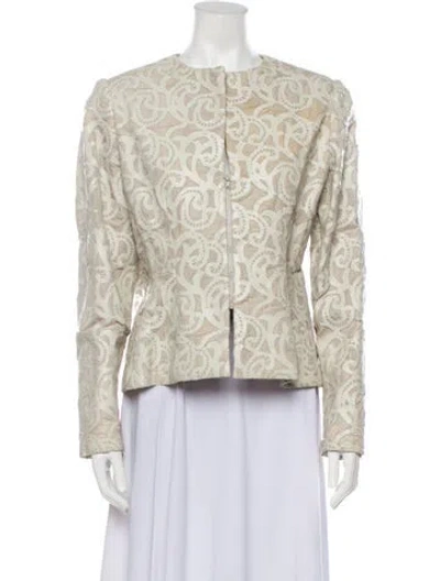 Pre-owned Bill Blass Vintage 2000's Evening Jacket In Neutral