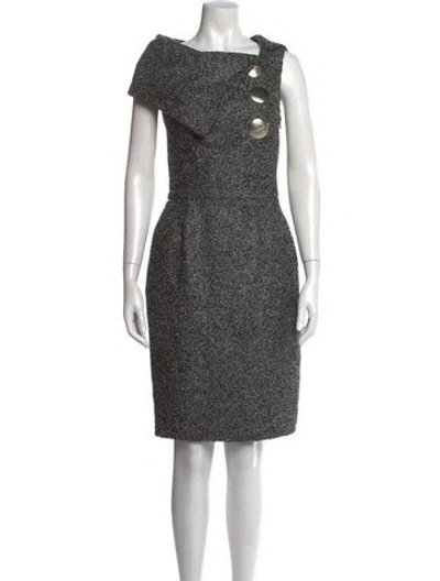 Pre-owned Bill Blass Vintage Knee-length Dress In Black