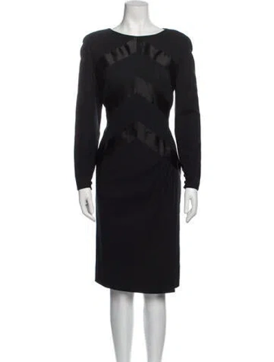 Pre-owned Bill Blass Vintage Knee-length Dress In Black
