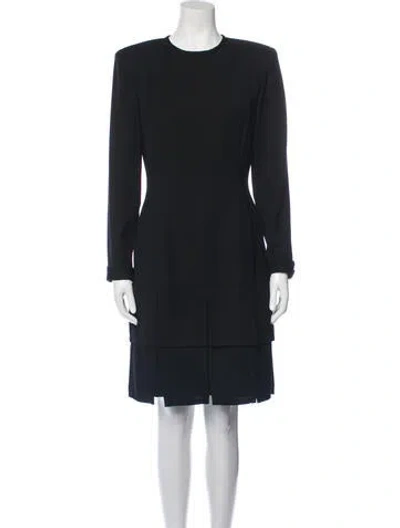 Pre-owned Bill Blass Vintage Knee-length Dress In Black