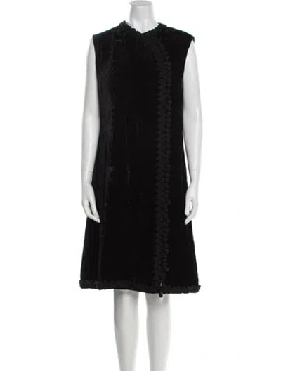 Pre-owned Bill Blass Vintage Knee-length Dress In Black