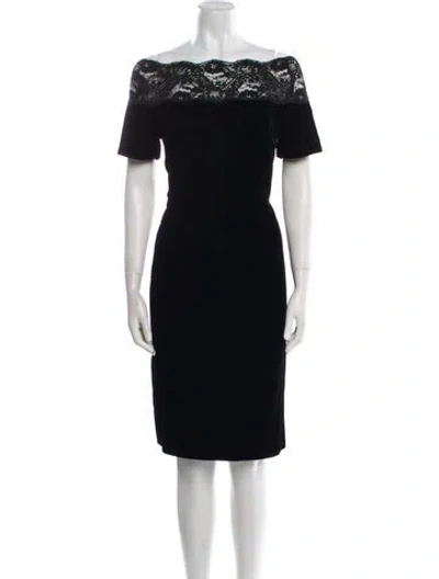 Pre-owned Bill Blass Vintage Knee-length Dress In Black