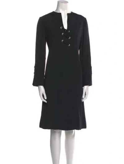 Pre-owned Bill Blass Vintage Knee-length Dress In Black