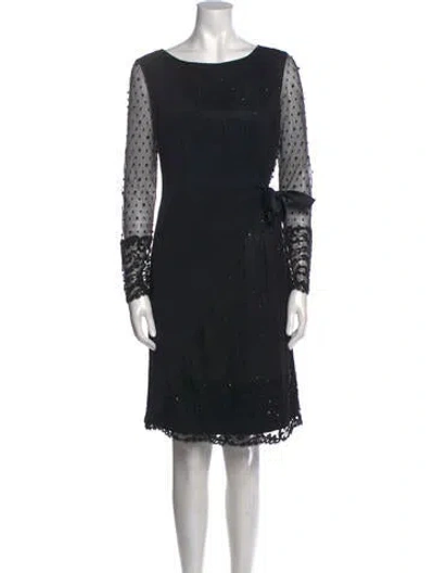 Pre-owned Bill Blass Vintage Knee-length Dress In Black