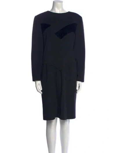 Pre-owned Bill Blass Vintage Knee-length Dress In Black