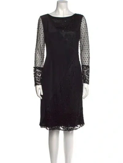 Pre-owned Bill Blass Vintage Knee-length Dress In Black