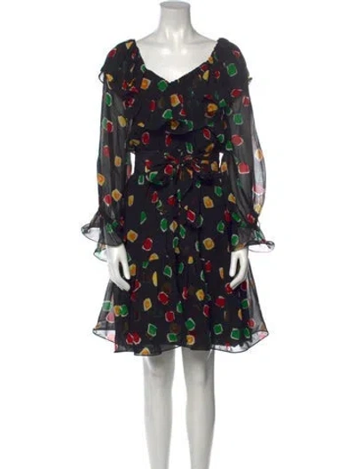 Pre-owned Bill Blass Vintage Knee-length Dress In Black