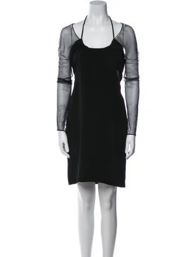 Pre-owned Bill Blass Vintage Knee-length Dress In Black