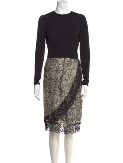 Pre-owned Bill Blass Vintage Knee-length Dress In Black
