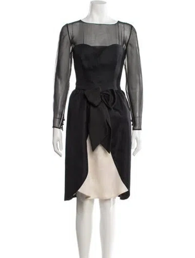 Pre-owned Bill Blass Vintage Knee-length Dress In Black
