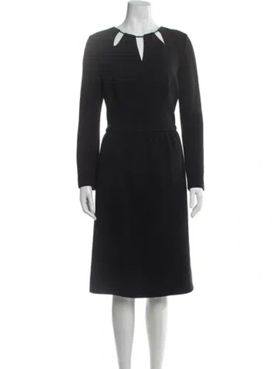 Pre-owned Bill Blass Vintage Knee-length Dress In Black