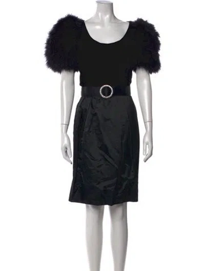 Pre-owned Bill Blass Vintage Knee-length Dress In Black