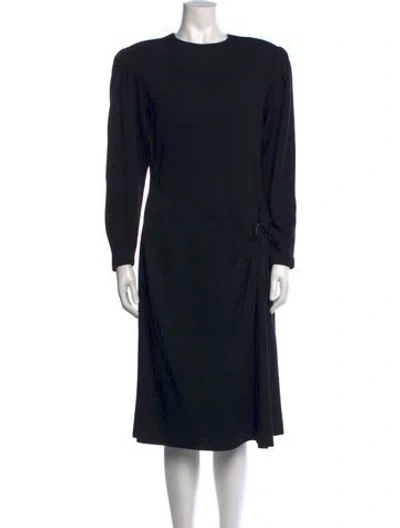 Pre-owned Bill Blass Vintage Knee-length Dress In Black
