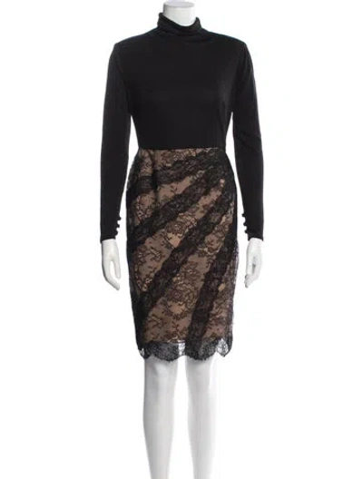 Pre-owned Bill Blass Vintage Knee-length Dress In Black/neutrals