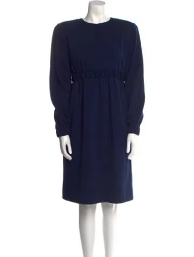 Pre-owned Bill Blass Vintage Knee-length Dress In Blue