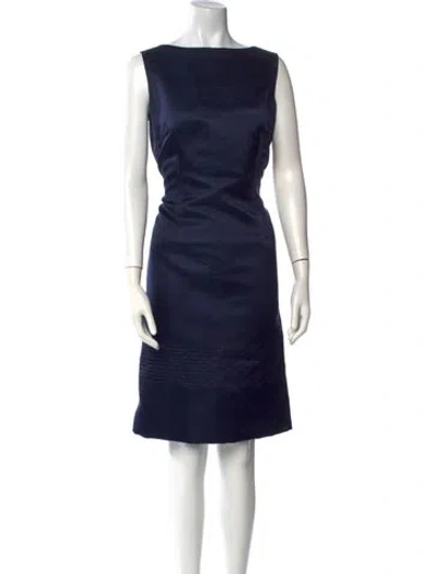 Pre-owned Bill Blass Vintage Knee-length Dress In Blue