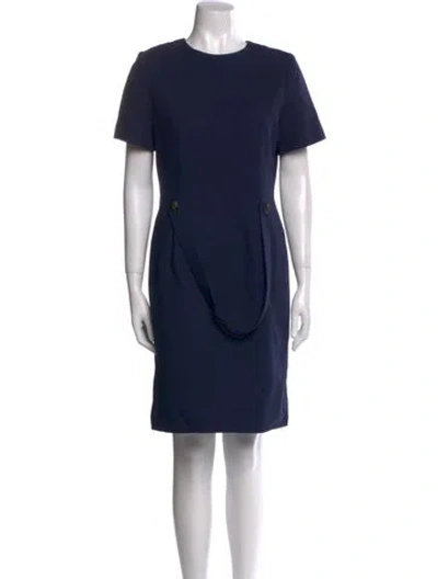 Pre-owned Bill Blass Vintage Knee-length Dress In Blue