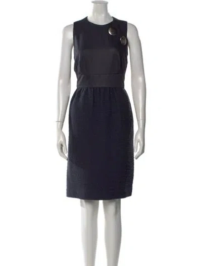 Pre-owned Bill Blass Vintage Knee-length Dress In Blue