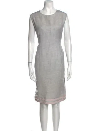 Pre-owned Bill Blass Vintage Knee-length Dress In Gray