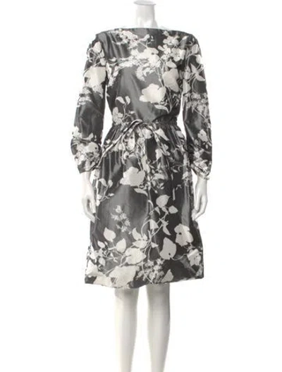 Pre-owned Bill Blass Vintage Knee-length Dress In Gray