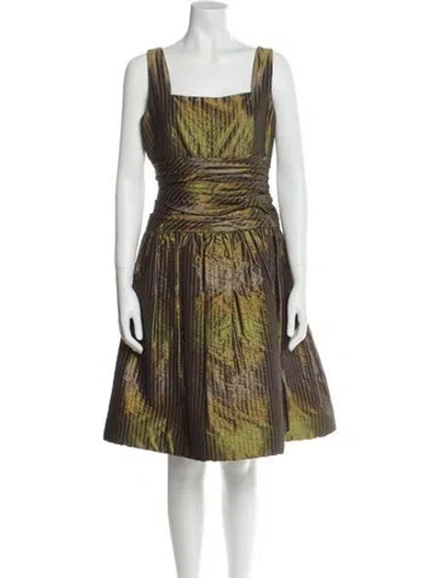 Pre-owned Bill Blass Vintage Knee-length Dress In Green