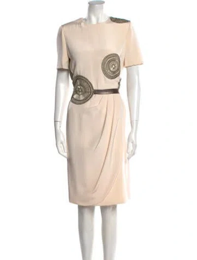 Pre-owned Bill Blass Vintage Knee-length Dress In Neutral