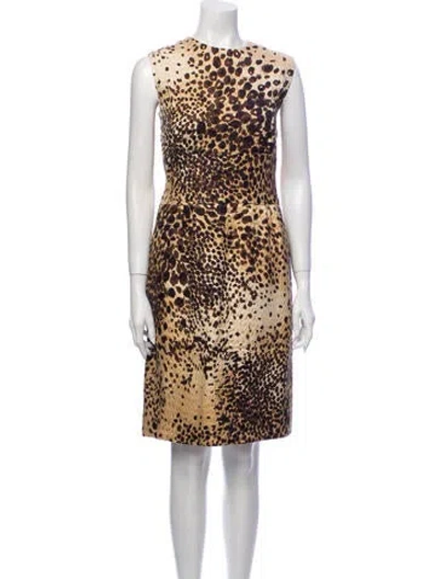 Pre-owned Bill Blass Vintage Knee-length Dress In Neutral